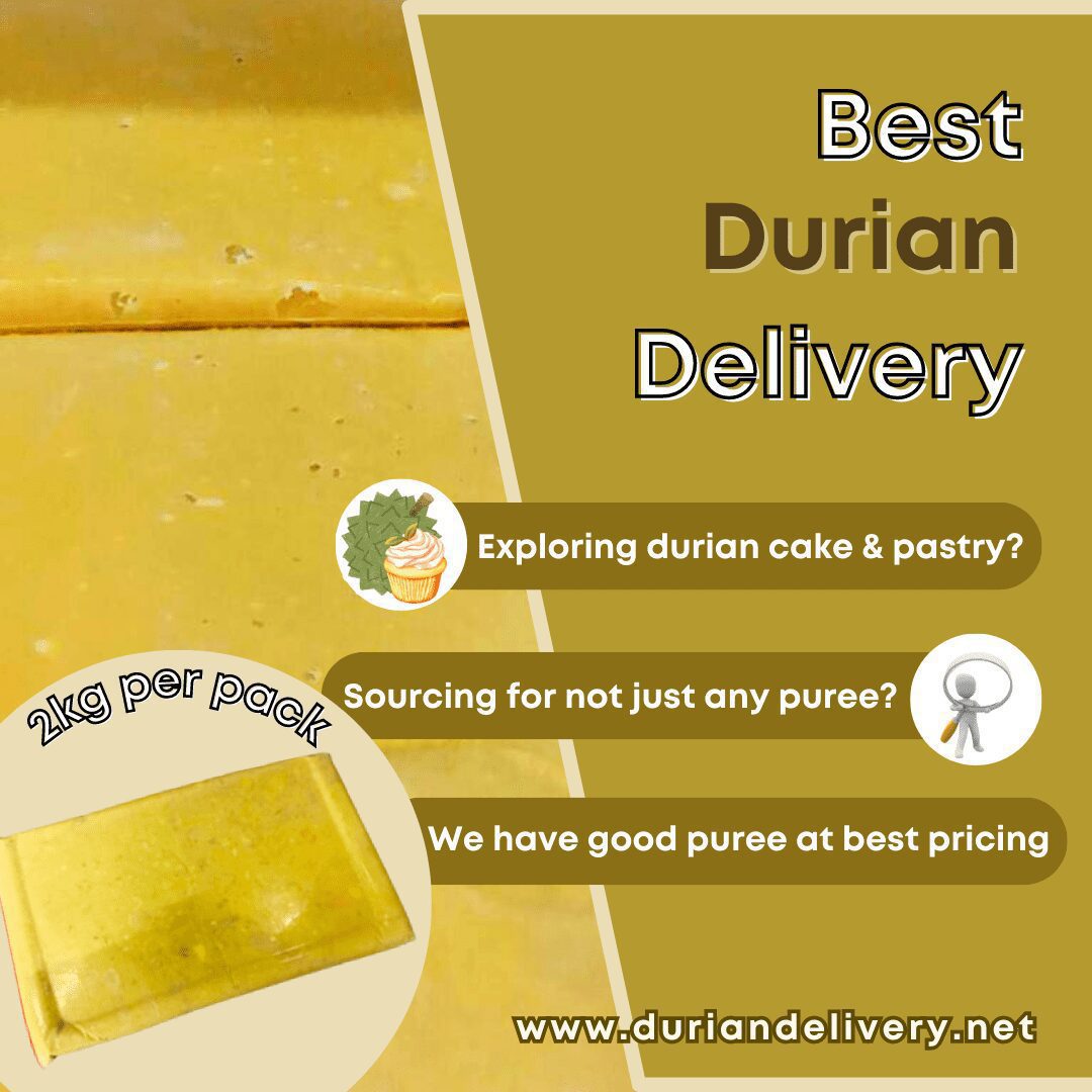 durian puree, durian puree supplier, buffet with durian puree singapore